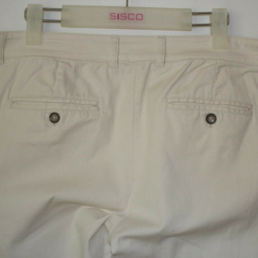 Sussan Trouser Straight Pants Size 14 Creme Mid Rise Stretch Work Wear - Picture 9 of 10